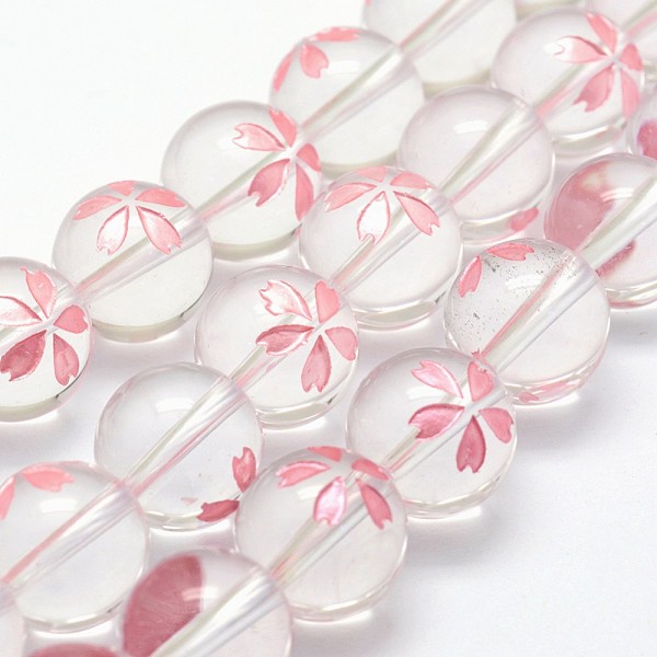 

PandaHall Grade A Natural Quartz Crystal Beads Strands, Round with Sakura, Pink, 12mm, Hole: 1mm, about 32pcs/strand, 15.7 inch Quartz...