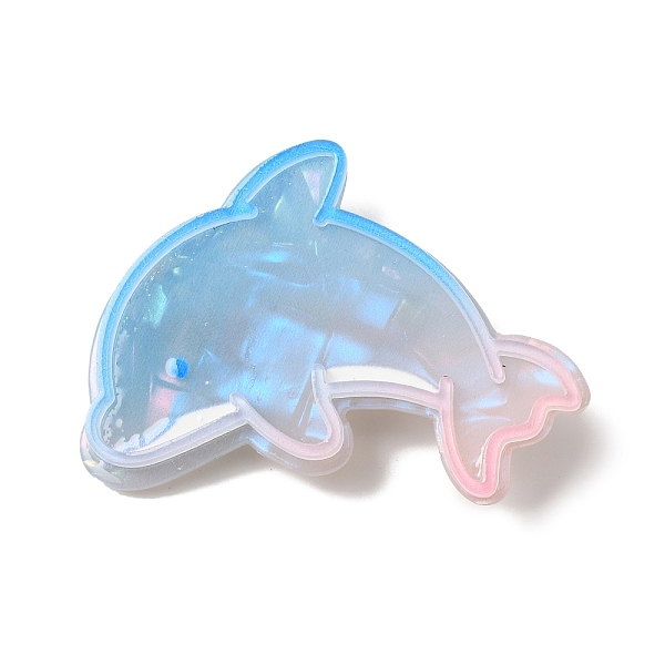 

PandaHall Ocean Theme Dolphin Acrylic Alligator Hair Clips, Hair Accessories for Girls Women, Dodger Blue, 47x55x11mm Acrylic Dolphin