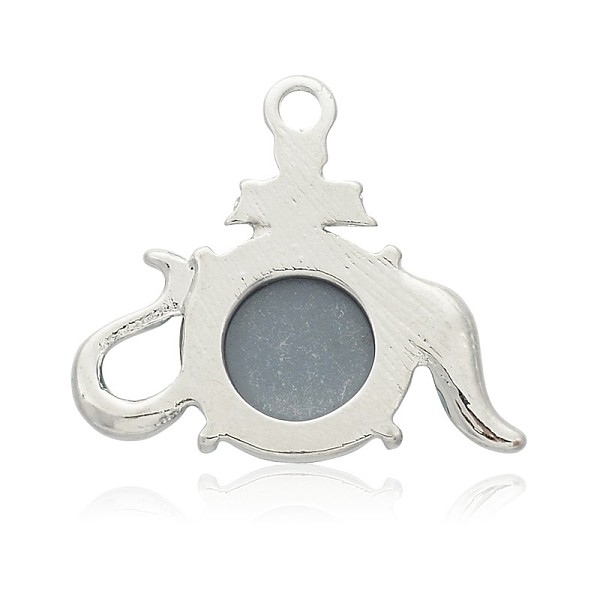 

PandaHall Tableware/Teapot Platinum Plated Alloy Glass Pendants, with Rhinestones, Black, 26.5x30x5mm, Hole: 2.5mm Alloy+Glass Tableware...