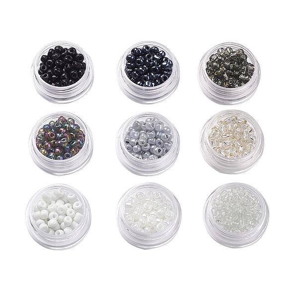 

PandaHall Glass Seed Beads, Round, Mixed Color, 4mm, Hole: 1.5mm Glass Black