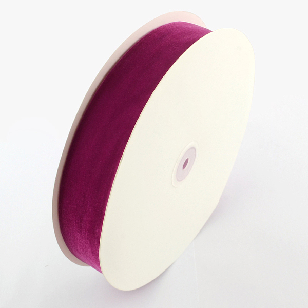 

PandaHall 1 inch Single Face Velvet Ribbon, Medium Violet Red, 1 inch(25.4mm), about 25yards/roll(22.86m/roll) Velvet None Red