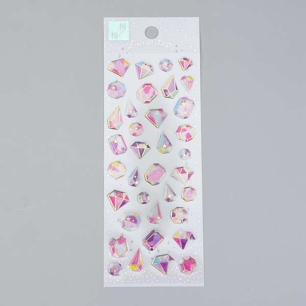 

PandaHall Epoxy Resin Sticker, for Scrapbooking, Travel Diary Craft, Diamond Pattern, 0.7~1.7x0.8~1.6cm Epoxy Resin Diamond