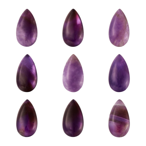 

PandaHall Natural Amethyst Cabochons, Teardrop, 28~29x15~17x6~9mm Amethyst Teardrop