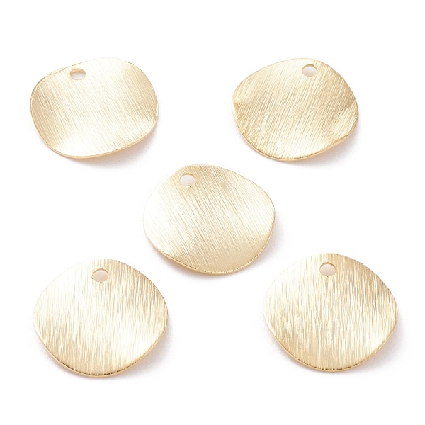 

PandaHall Brass Charms, Flat Round, Real 24K Gold Plated, 12x1mm, Hole: 1.2mm Brass Flat Round