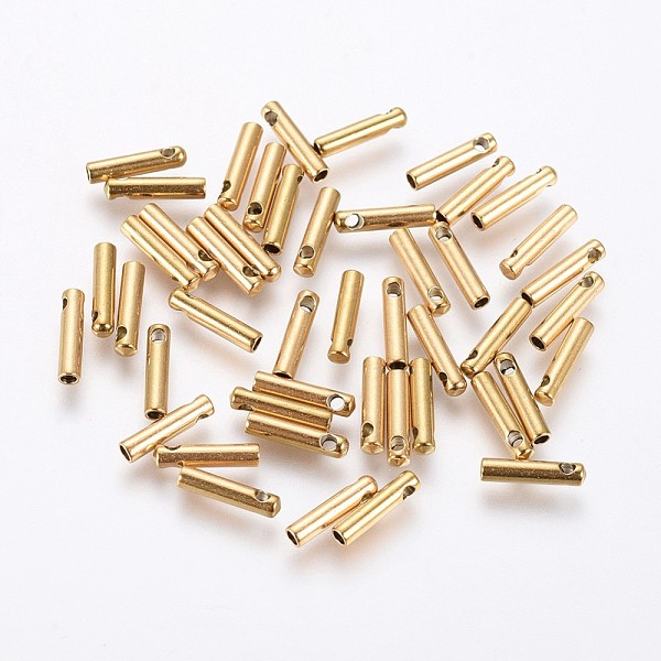 

PandaHall Ion Plating(IP) 304 Stainless Steel Cord Ends, End Caps, Column, Golden, 7x1.6mm, Hole: 0.8mm, Inner Diameter: 1mm 304 Stainless...