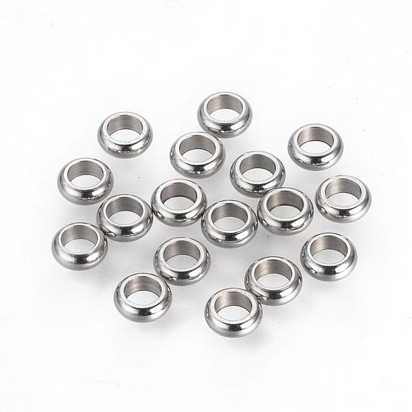 

PandaHall 201 Stainless Steel Spacer Beads, Donut, Stainless Steel Color, 4.5x1.7mm, Hole: 2.7mm 201 Stainless Steel Donut