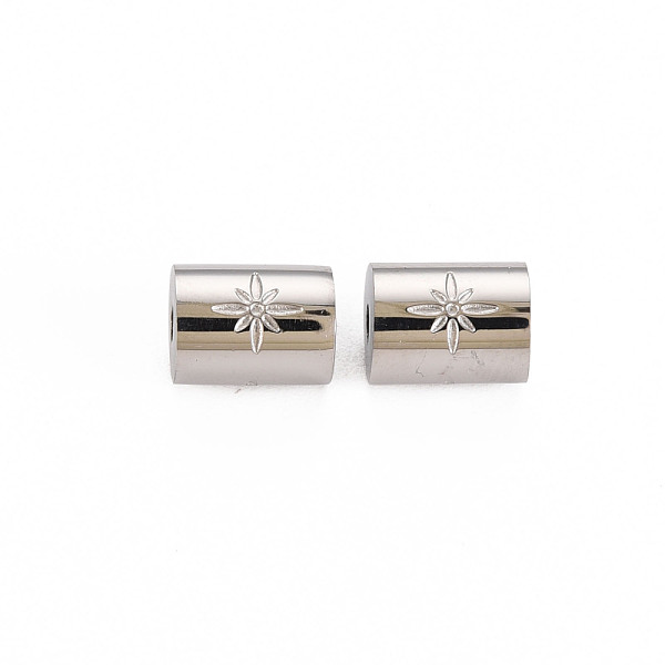

PandaHall 304 Stainless Steel Beads, Column with Star, Stainless Steel Color, 8x6mm, Hole: 1.8mm 304 Stainless Steel Hexagon