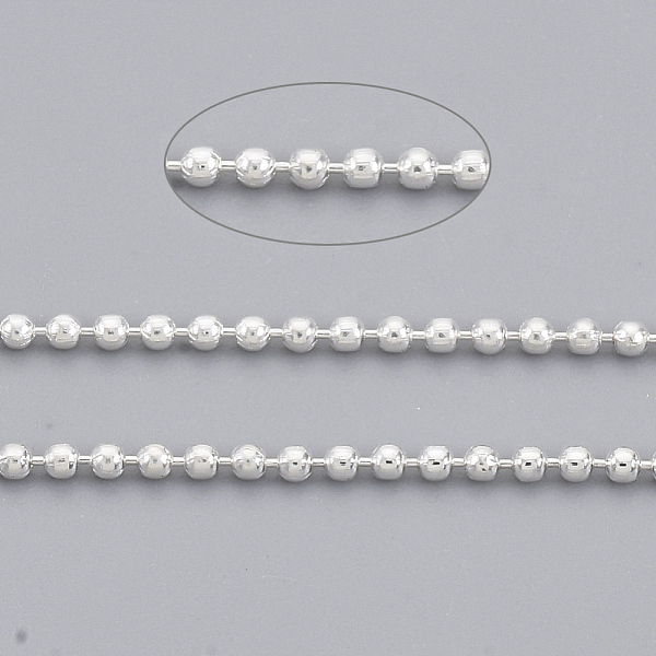 

PandaHall Brass Ball Chains, Long-Lasting Plated, Soldered, with Spool, Cadmium Free & Lead Free, Silver, 1mm, about 301.83 Feet(92m)/roll...