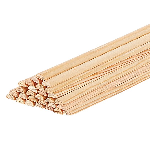 

PandaHall OLYCRAFT 30Pcs Round Wood Sticks Unfinished Wooden Strips Round Dowels Strips Wooden Round Dowel Rod Natural Wood Round Sticks..., Orange