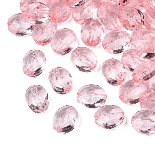 

PandaHall Transparent Acrylic Beads, Oval, Pink, 10x8x5.5mm, Hole: 1.5mm, about 1550pcs/500g Acrylic Oval Pink