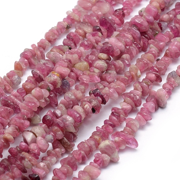 

PandaHall Natural Tourmaline Beads Strands, Chip, 3~5mm, Hole: 0.6mm, about 16 inch(40.6cm) Tourmaline Chip