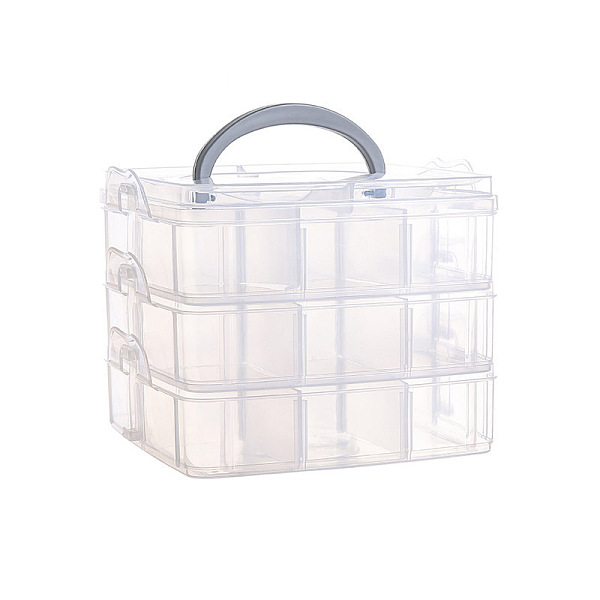 3-ярусный прозрачный пластиковый контейнер для хранения