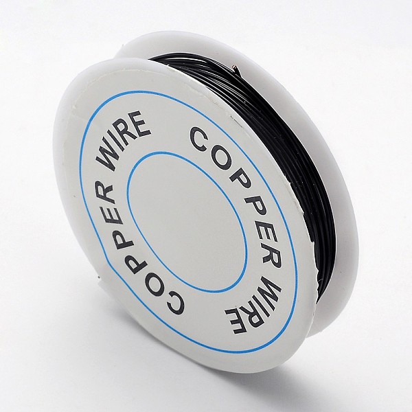 

PandaHall Round Craft Copper Wire, Nickel Free, Black, 20 Gauge, 0.8mm, about 9.84 Feet(3m)/roll Copper Round Black