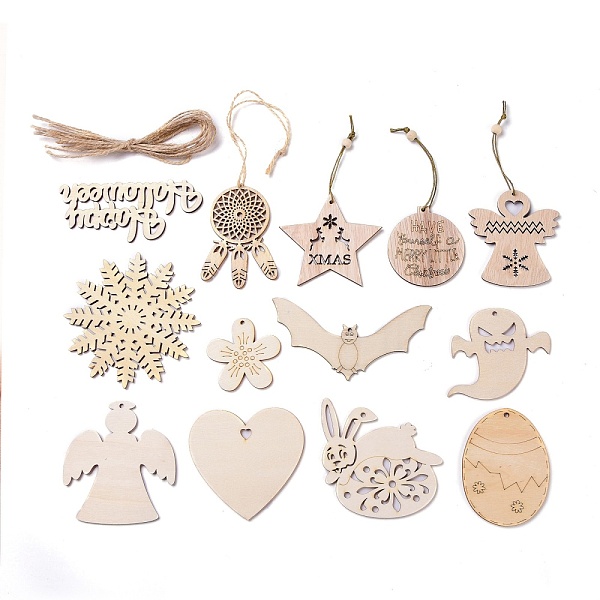 Natural Wood Pendan… - image