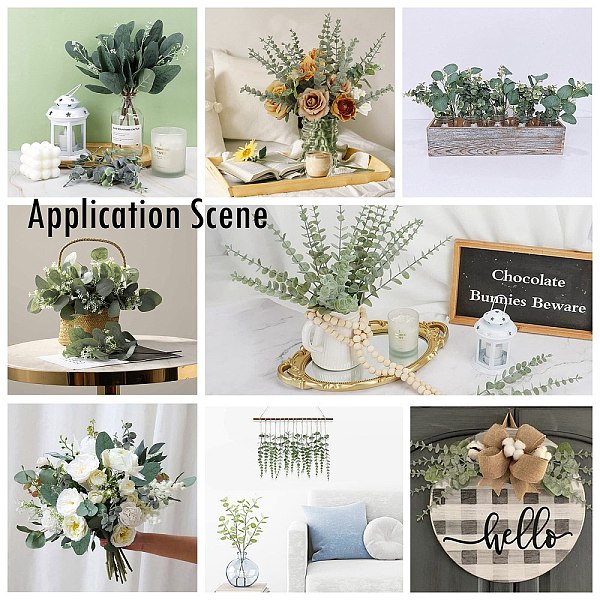 

PandaHall Plastic Artificial Leaf, for Vase Floral Arrangement Wedding Bouquet Decoration, Green, 450mm Plastic Leaf Green