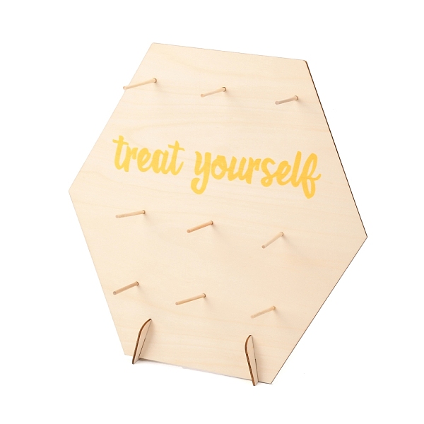

PandaHall Poplar Wood Donut Rack Supplies Display, of Weddings, Birthday Parties Decorate, Polygon with Word, Bisque, 34.4x34.5x0.2cm Wood..., Orange