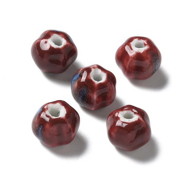 Vintage Porcelain Pumpkin Beads