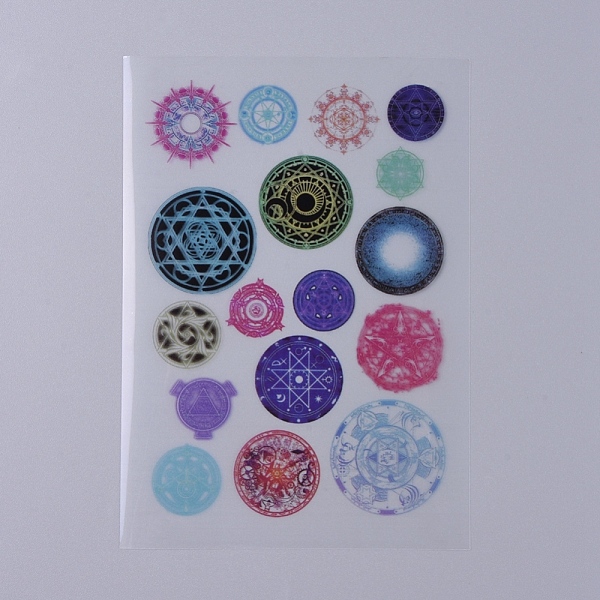 

PandaHall Filler Stickers(No Adhesive on the back), for UV Resin, Epoxy Resin Jewelry Craft Making, Geometric Pattern, 150x100x0.1mm Plastic..., Multicolor