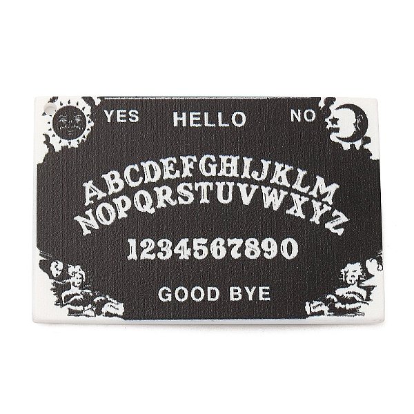 

PandaHall Opaque Acrylic Big Pendants, Talking Board Charm, Black, 40x59x2mm, Hole: 2mm Acrylic Rectangle Black