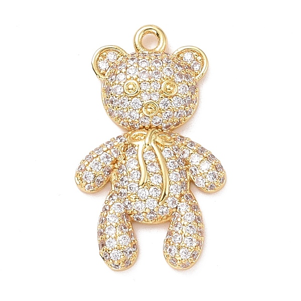 

PandaHall Eco-friendly Brass Micro Pave Clear Cubic Zirconia Pendants, Cadmium Free & Lead Free, Long-Lasting Plated, Bear, Golden...
