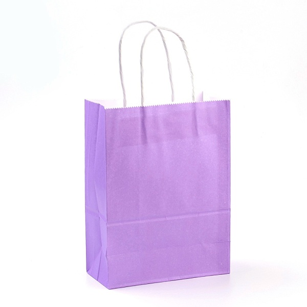 

PandaHall Pure Color Kraft Paper Bags, Gift Bags, Shopping Bags, with Paper Twine Handles, Rectangle, Medium Purple, 15x11x6cm Paper None...