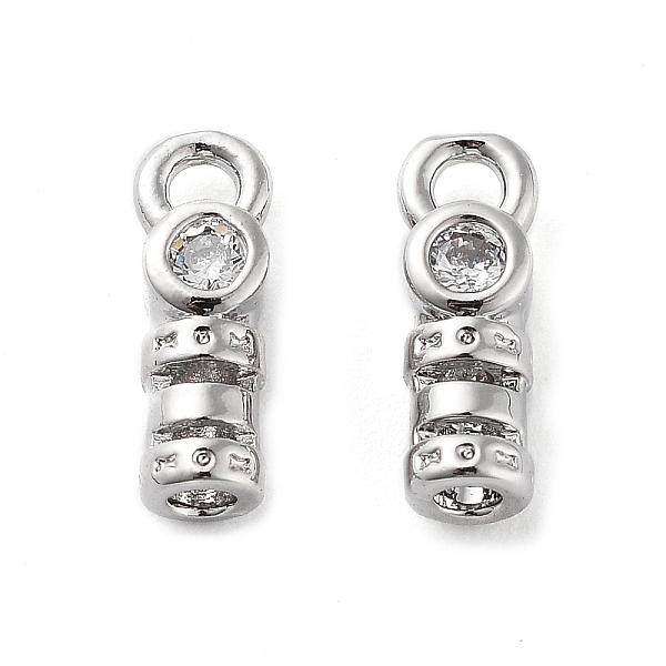 

PandaHall Brass Cord Ends, End Caps with Clear Cubic Zirconia, Column, Real Platinum Plated, 10x3.5x3mm, Hole: 1.5mm, Inner Diameter: 1.5mm...