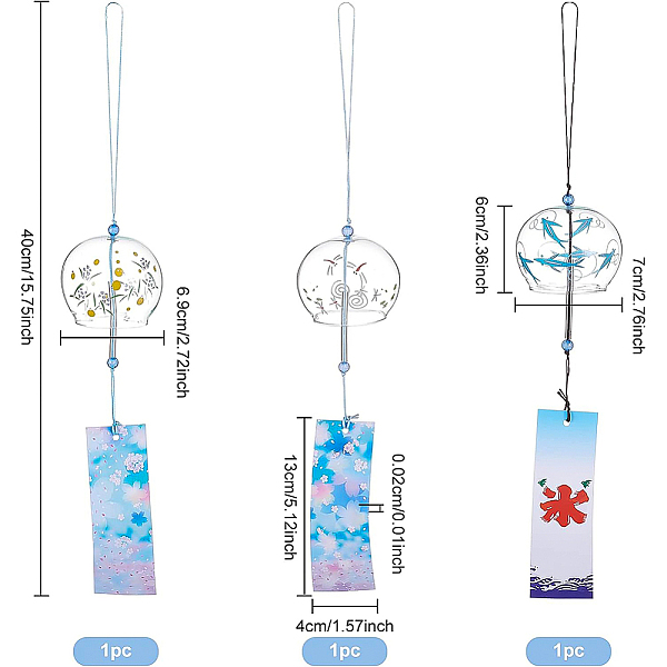 Benecreat3pcs3スタイルのウィンドチャイム
