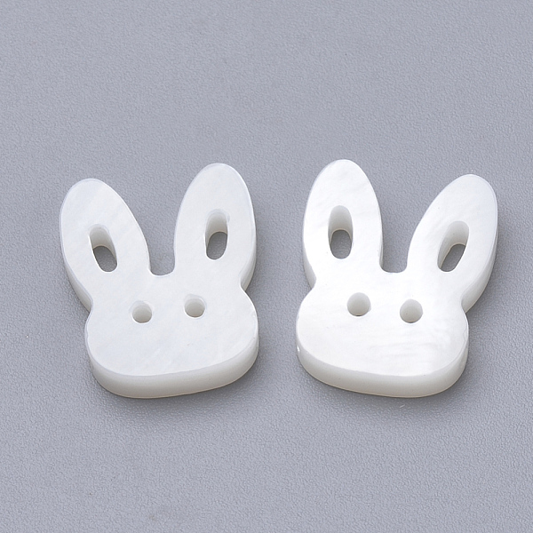 

PandaHall Bunny Natural Freshwater Shell Beads, Rabbit Head, Creamy White, 12x14.5x3mm, Hole: 1mm Freshwater Shell Rabbit