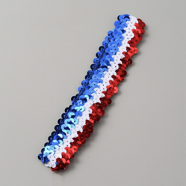 

PandaHall Wide Stretch Sparkling Headband, Elastic PVC Sequin Athletic Headband, Hair Accessories for Girls, Blue, 185x28~30x1.5mm Plastic...