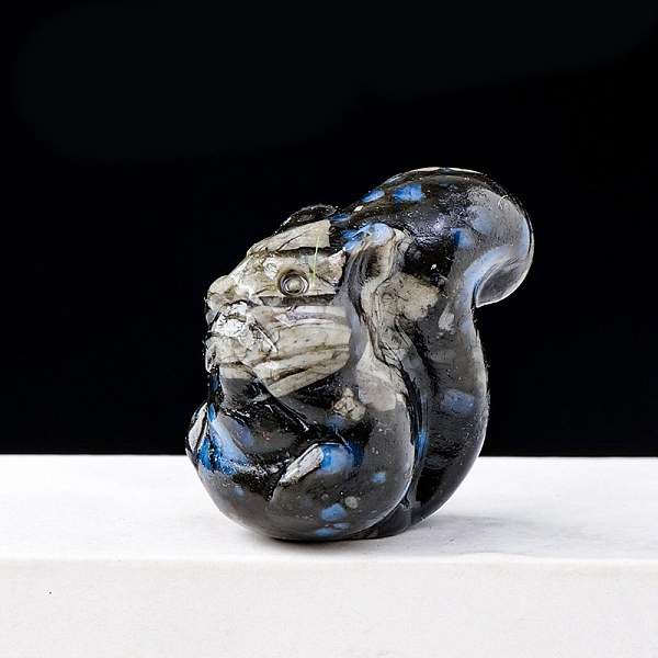 

PandaHall Natural Labradorite Display Decorations, for Home Decoration, Squirrel, 27x29mm Labradorite Squirrel