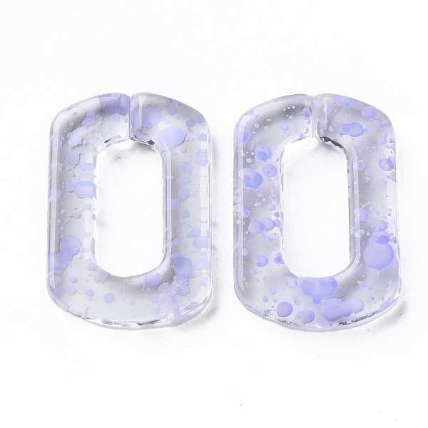 

PandaHall Transparent Acrylic Linking Rings, Quick Link Connectors, for Cable Chains Making, Twist Oval, Lilac, 30.5x20.5x4mm, Inner..., Purple