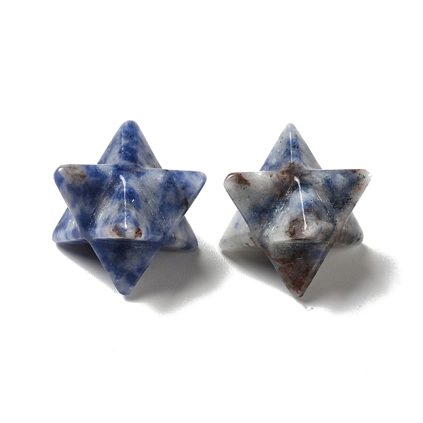

PandaHall Natural Blue Spot Jasper Beads, No Hole/Undrilled, Merkaba Star, 12.5~13x12.5~13x12.5~13mm Blue Spot Jasper Star