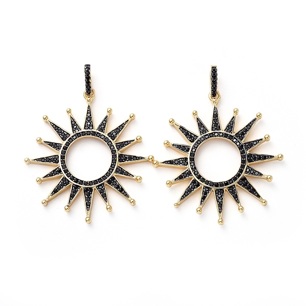 

PandaHall Brass Micro Pave Black Cubic Zirconia Solar Eclipse Pendants, Sun, Gunmetal & Golden, 37x34x3mm, Hole: 3x5mm Brass+Cubic Zirconia...