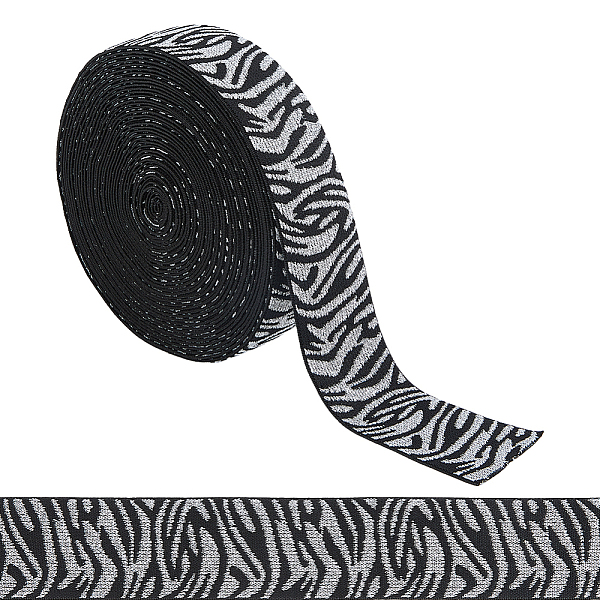 10 Yards Nylon Tiger Skin Jacquard Elastic Wide Band