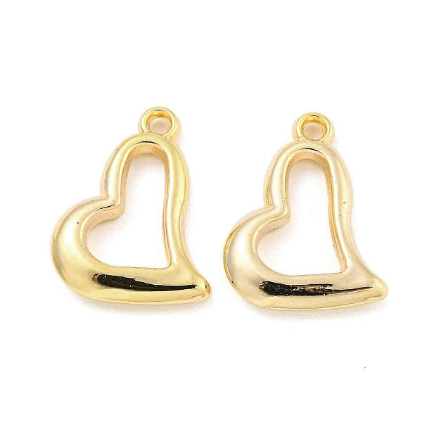 

PandaHall CCB Plastic Pendants, Heart Charms, Golden, 22x17x3mm, Hole: 1.8mm Plastic Heart