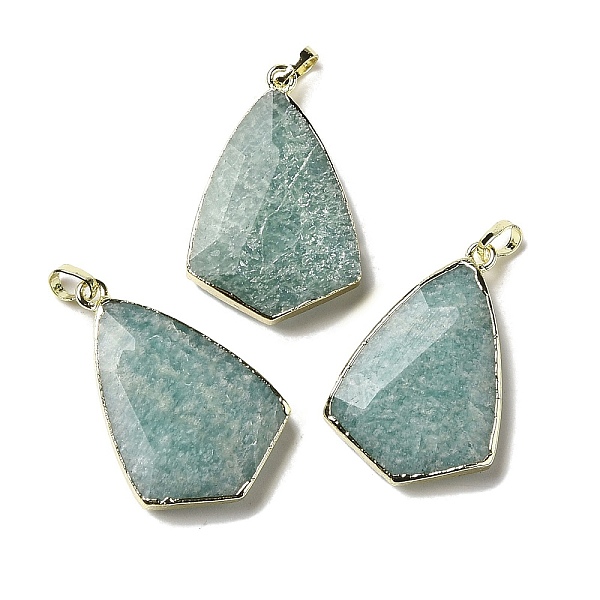 

PandaHall Natural Amazonite Pendants, Faceted Kite Charms, with Rack Plating Golden Plated Brass Edge, 34.5~35x23x7mm, Hole: 4x6mm Amazonite...