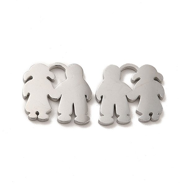 

PandaHall 304 Stainless Steel Charms, Lover, Stainless Steel Color, 11.5x13x1.4mm 304 Stainless Steel Human
