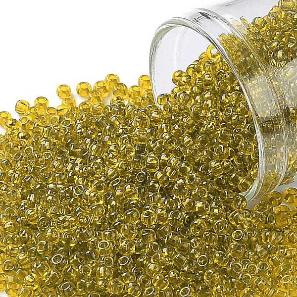 

PandaHall TOHO Round Seed Beads, Japanese Seed Beads, (2155) Transparent Chamomile, 11/0, 2.2mm, Hole: 0.8mm, about 50000pcs/pound Glass..., Gold