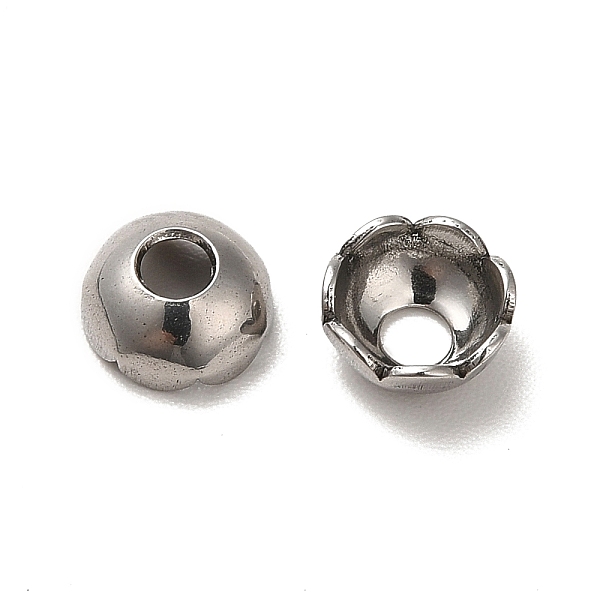 

PandaHall 304 Stainless Steel Bead Caps, Multi-Petal, Flower, Stainless Steel Color, 6x2.5mm, Hole: 2mm 304 Stainless Steel