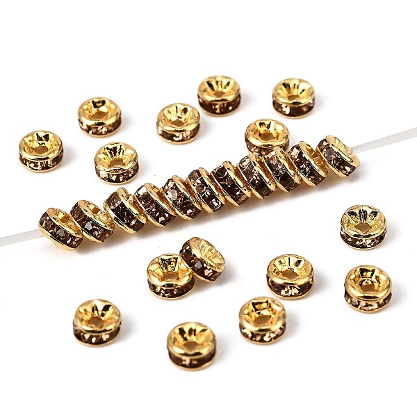 Grade ottone a strass distanziatore perline