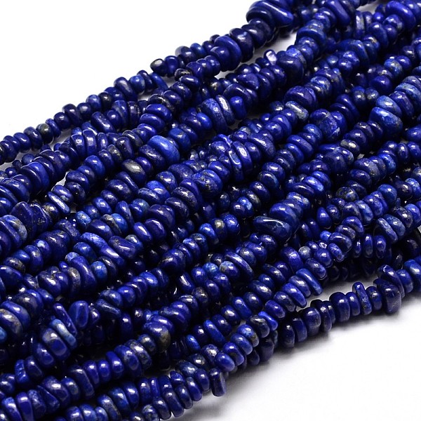 

PandaHall Natural Lapis Lazuli Chip Beads Strands, 4~14x4~12mm, Hole: 1mm, about 15.3 inch~16.1 inch Lapis Lazuli Chip