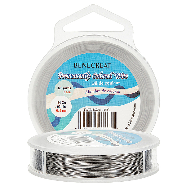 BENECREAT 55m 0.5mm 7-Strand Nylon Coated Craft Jewelry Beading Wire Tiger Tail Beading Wire For Necklaces Bracelets Ring