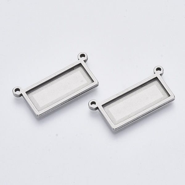 

PandaHall 201 Stainless Steel Pendant Cabochon Settings, Plain Edge Bezel Cups, Rectangle, Stainless Steel Color, Tray:10x25mm, 16x33.5x2mm...