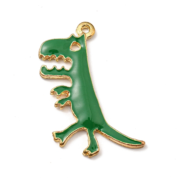 

PandaHall Alloy Enamel Pendants, Golden, Dinosaur, 30x22x2mm, Hole: 1.2mm Alloy+Enamel Dinosaur Green