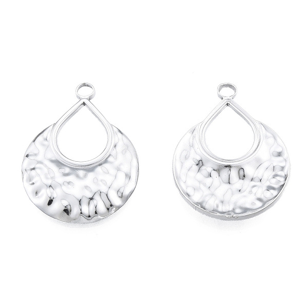 

PandaHall 201 Stainless Steel Pendants, Teardrop, Stainless Steel Color, 28x21x2.5mm, Hole: 2.5mm 201 Stainless Steel Teardrop