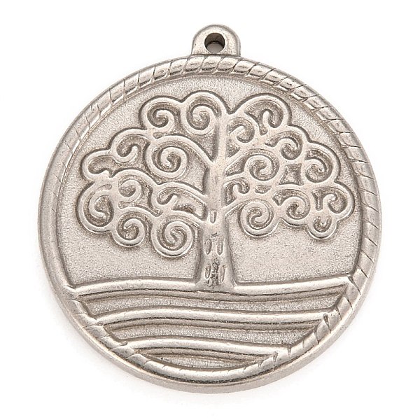 

PandaHall 304 Stainless Steel Pendants, Flat Round with Tree of Life, Stainless Steel Color, 27.5x25x3mm, Hole: 1mm 304 Stainless Steel Flat...