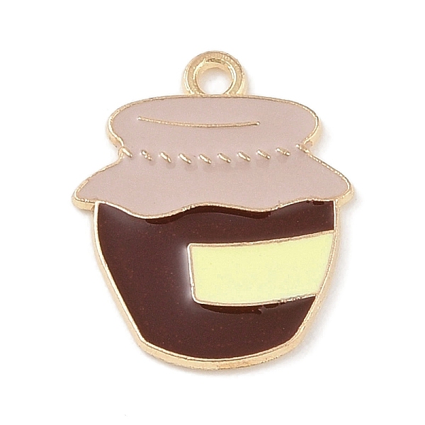 

PandaHall Alloy Enamel Pendants, Light Gold, Jar Charm, Coconut Brown, 22x17.5x1.5mm, Hole: 1.8mm Alloy+Enamel Others