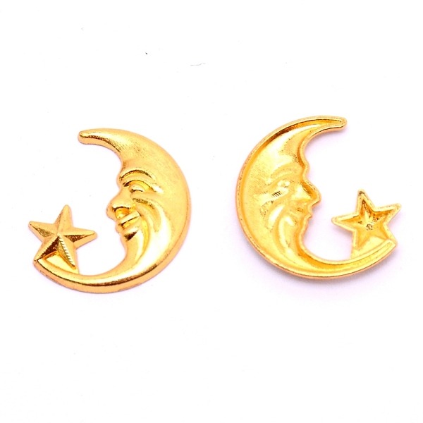 

PandaHall Alloy Cabochons, Epoxy Resin Supplies Filling Accessories, for Resin Jewelry Making, Moon with Star, Cadmium Free & Lead Free...