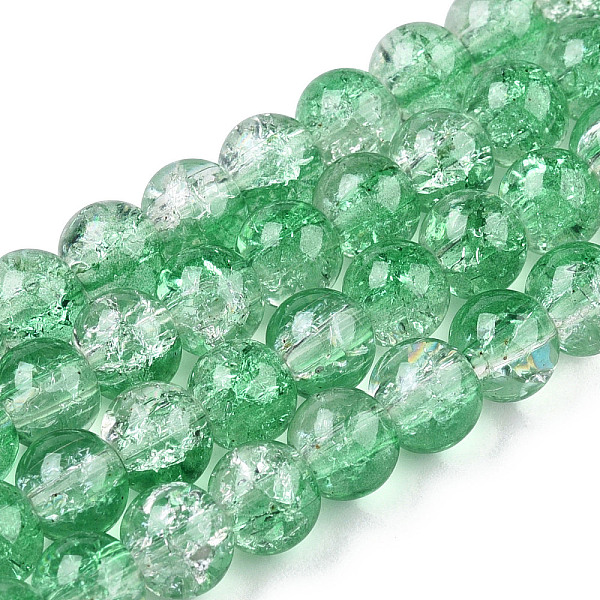 

PandaHall Baking Painted Crackle Glass Bead Strands, Round, Medium Sea Green, 10mm, Hole: 1.3~1.6mm, about 80pcs/strand, 31.4 inch Glass...