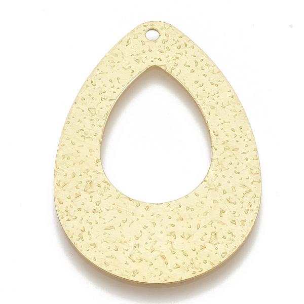 

PandaHall Aluminium Big Pendants, Laser Cut Big Pendants, teardrop, Gold, 63.5x44x1mm, Hole: 3mm Aluminum Teardrop Gold